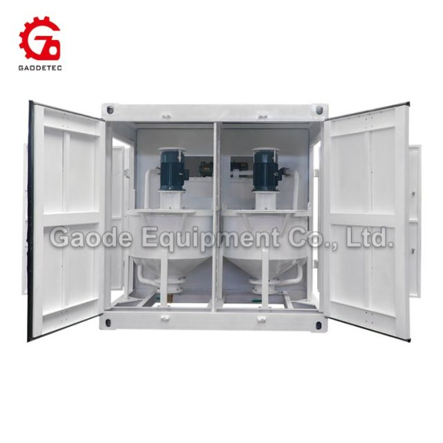 Gaodetec GMA2X300/1000 Containerized Colloidal Grout Mixer with Agitator Machine for Sale